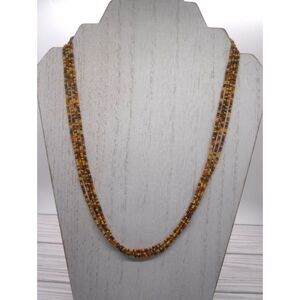 Beaded Necklace Multicolor Browns